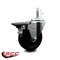 Service Caster 4'' Soft Rubber Wheel Swivel 7/16'' Grip Ring Stem Caster with Brake SCC-GR20S414-SRS-PLB-716138 - alternate 2